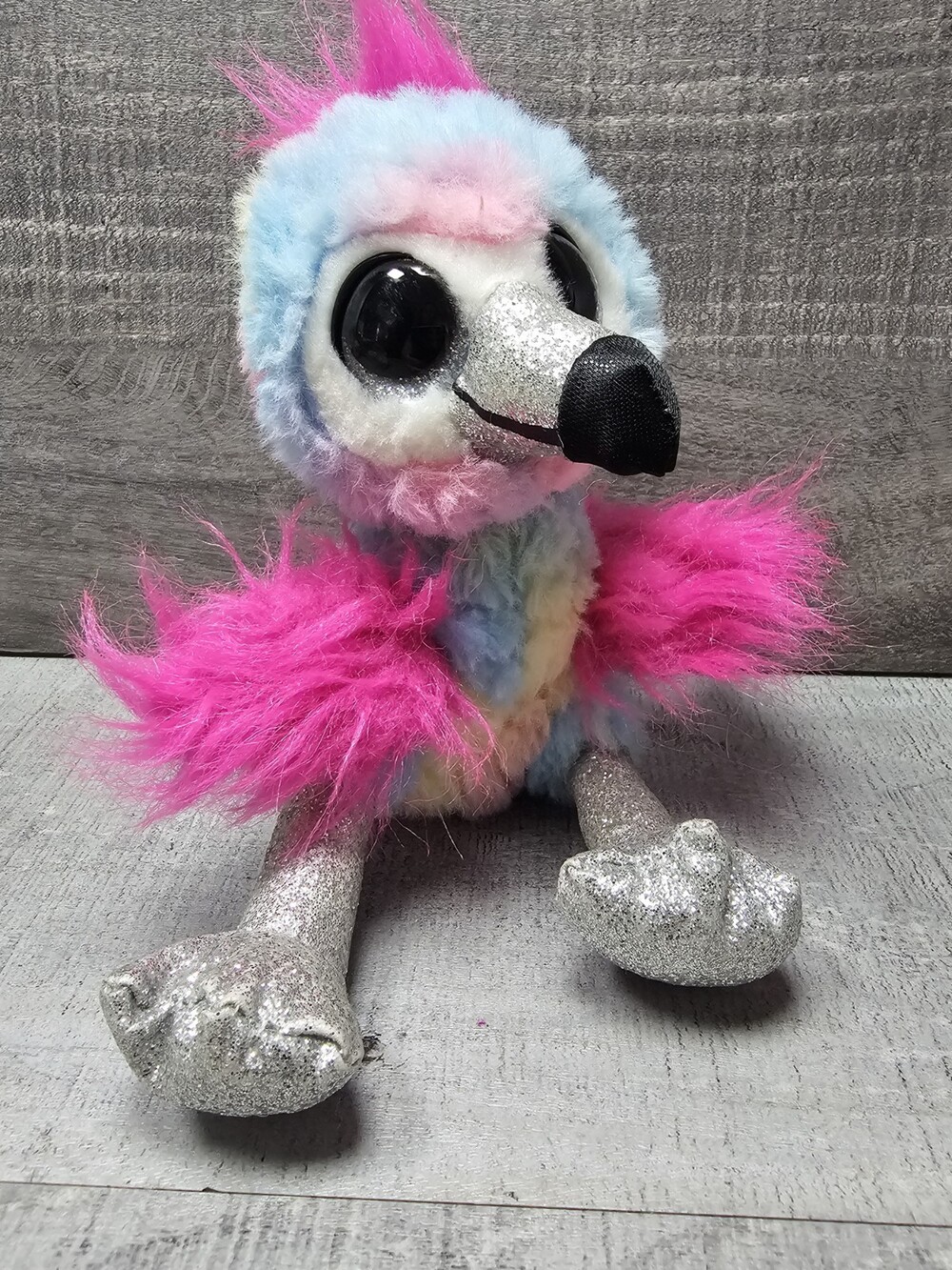 Zuru Coco Rainbow Surprise Collection Huey Flamingo Plush Stuffed Animal